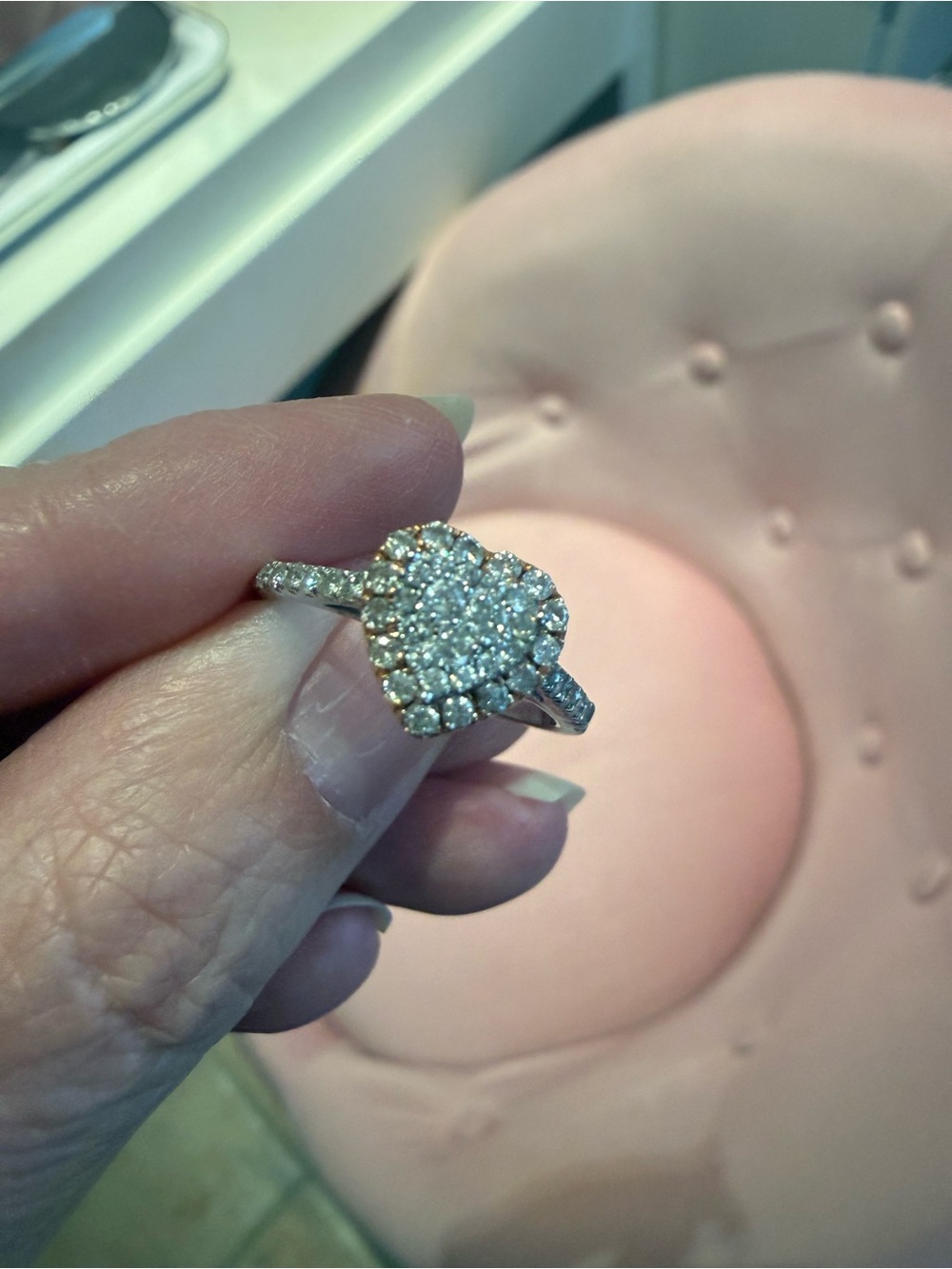White gold and diamond ring from Macys